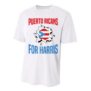 Puerto Ricans For Harris 2024 Puerto Rican Anti Trump Kamala Performance Sprint T-Shirt