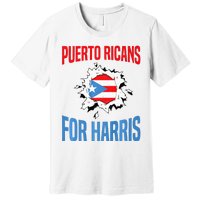 Puerto Ricans For Harris 2024 Puerto Rican Anti Trump Kamala Premium T-Shirt