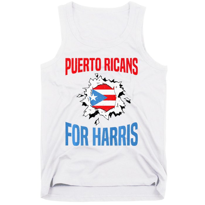 Puerto Ricans For Harris 2024 Puerto Rican Anti Trump Kamala Tank Top