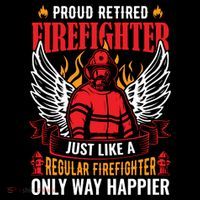 Proud Retired Firefighter Father's Day S Tall T-Shirt