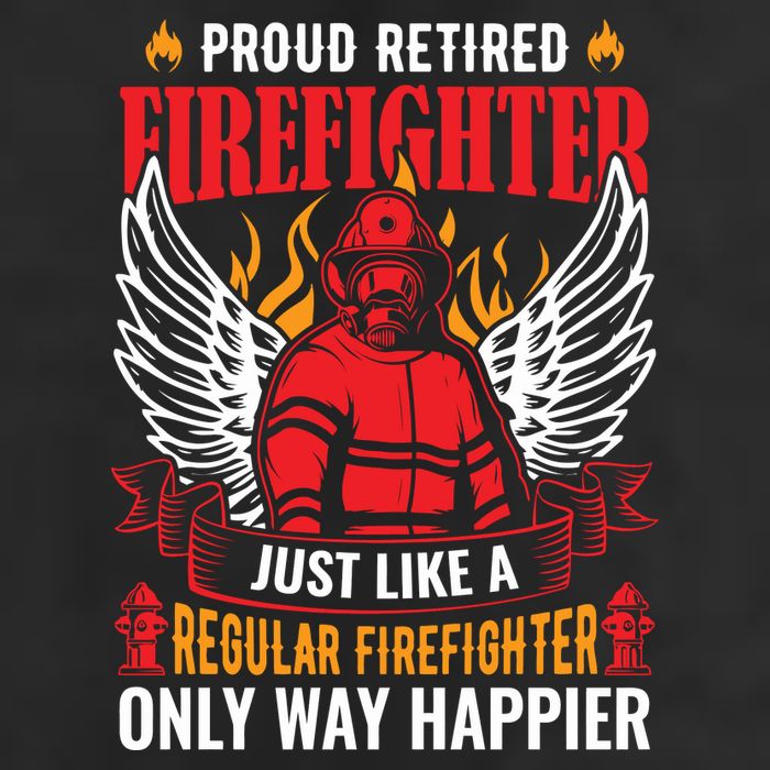 Proud Retired Firefighter Father's Day S Adult Drive Performance Visor