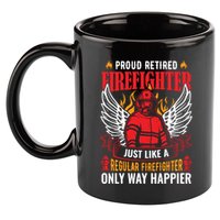 Proud Retired Firefighter Father's Day S 11oz C Handle Ceramic Mug