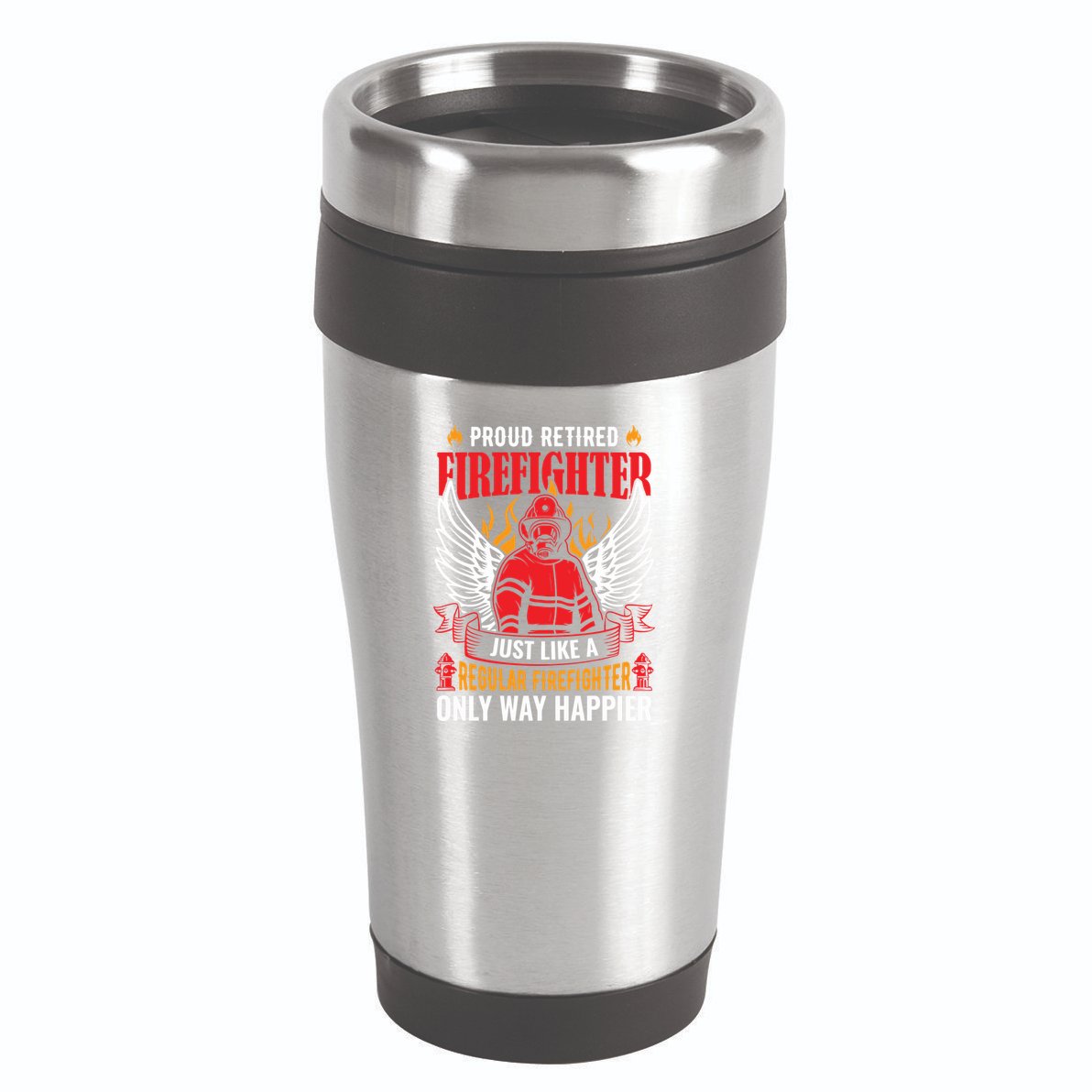 Proud Retired Firefighter Father's Day S 16oz Travel Tumbler