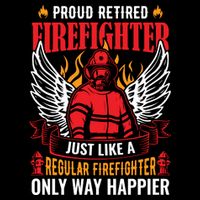 Proud Retired Firefighter Father's Day S Cooling Performance Long Sleeve Crew