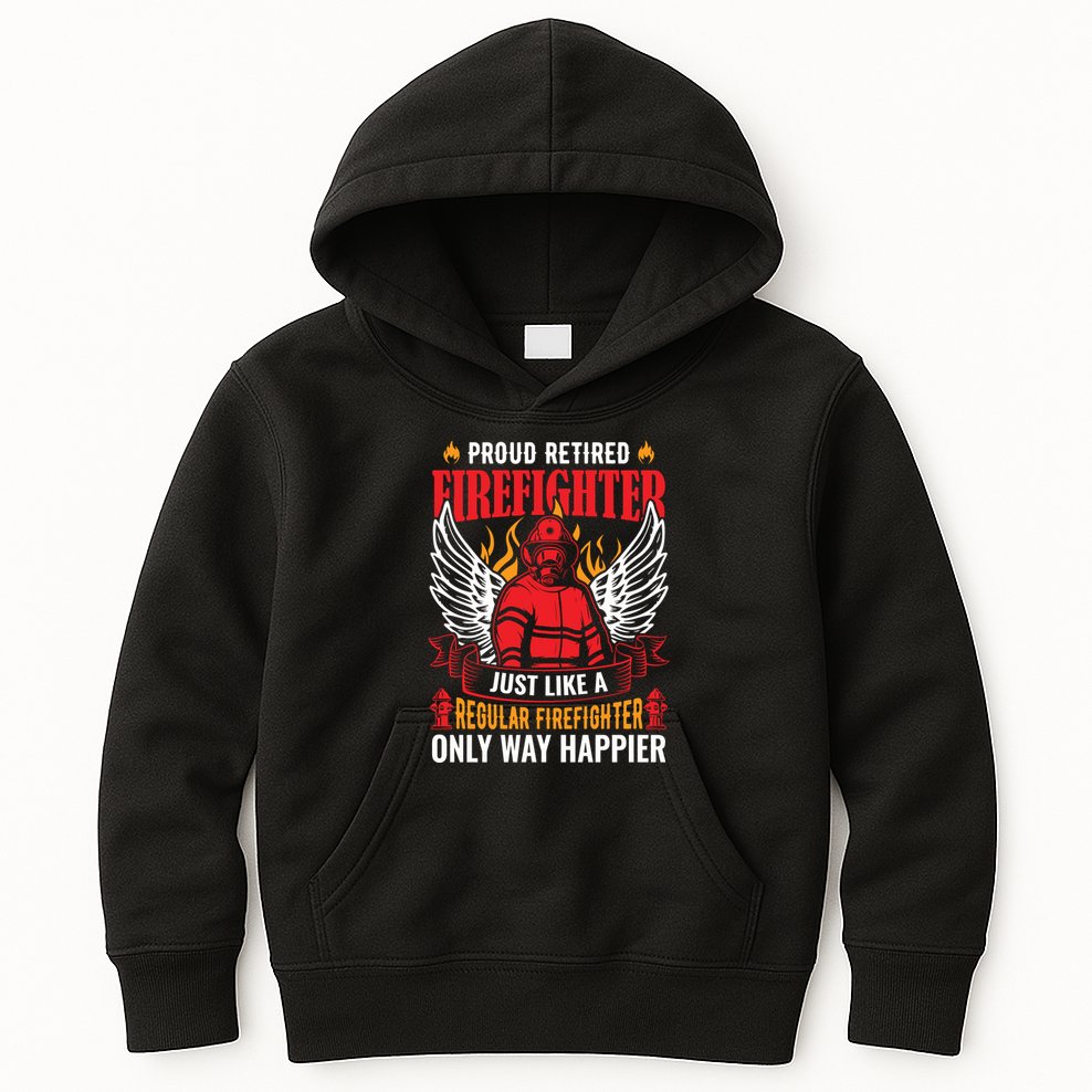Proud Retired Firefighter Father's Day S Kids Hoodie