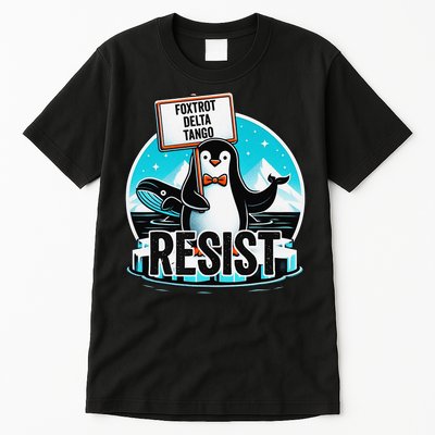 Penguin Resist Funny Foxtrots Deltas Tangos Tall T-Shirt