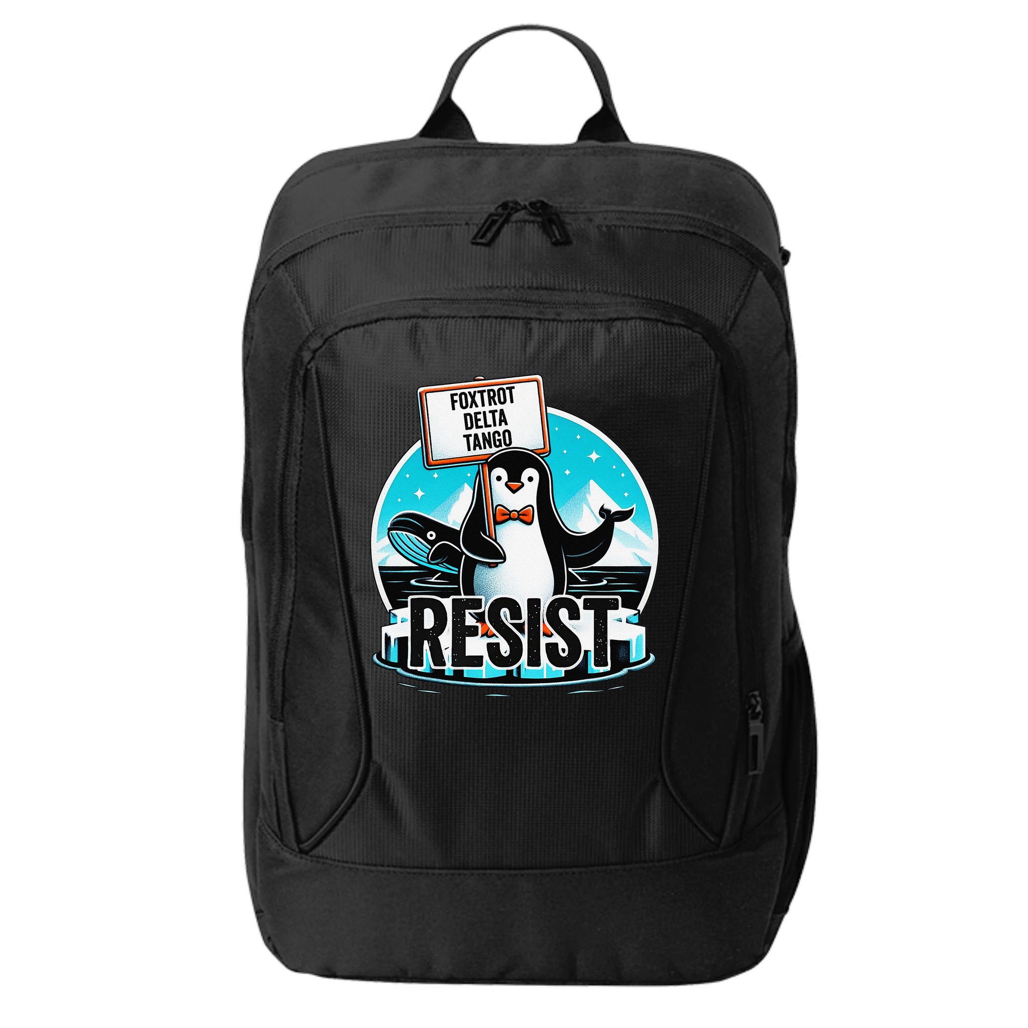 Penguin Resist Funny Foxtrots Deltas Tangos City Backpack