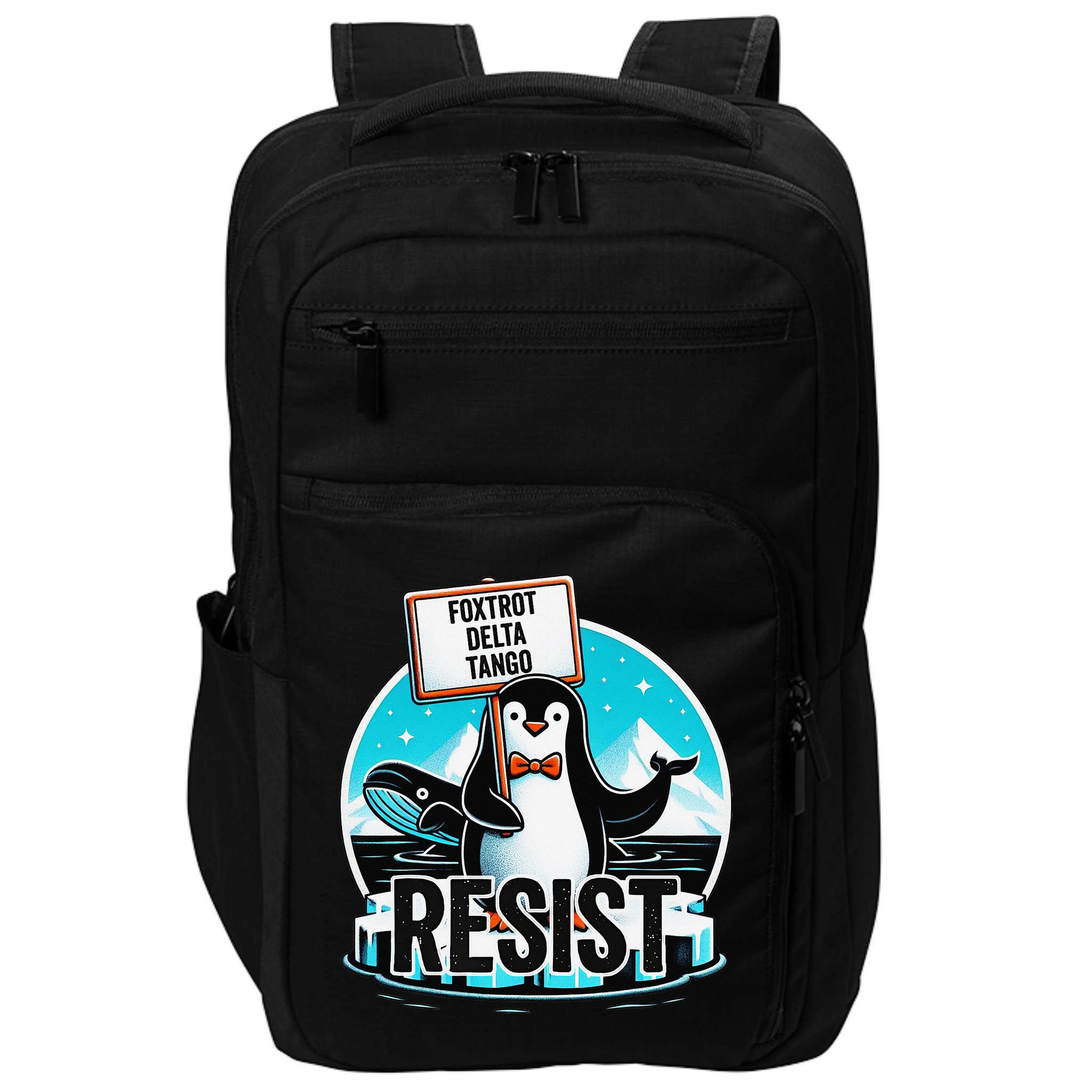 Penguin Resist Funny Foxtrots Deltas Tangos Impact Tech Backpack