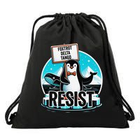 Penguin Resist Funny Foxtrots Deltas Tangos Drawstring Bag