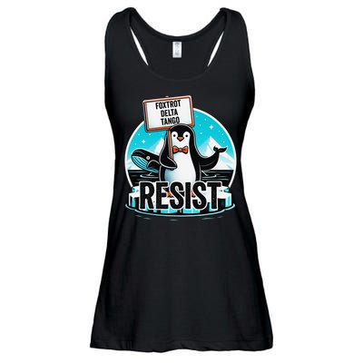 Penguin Resist Funny Foxtrots Deltas Tangos Ladies Essential Flowy Tank