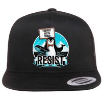 Penguin Resist Funny Foxtrots Deltas Tangos Flat Bill Trucker Hat