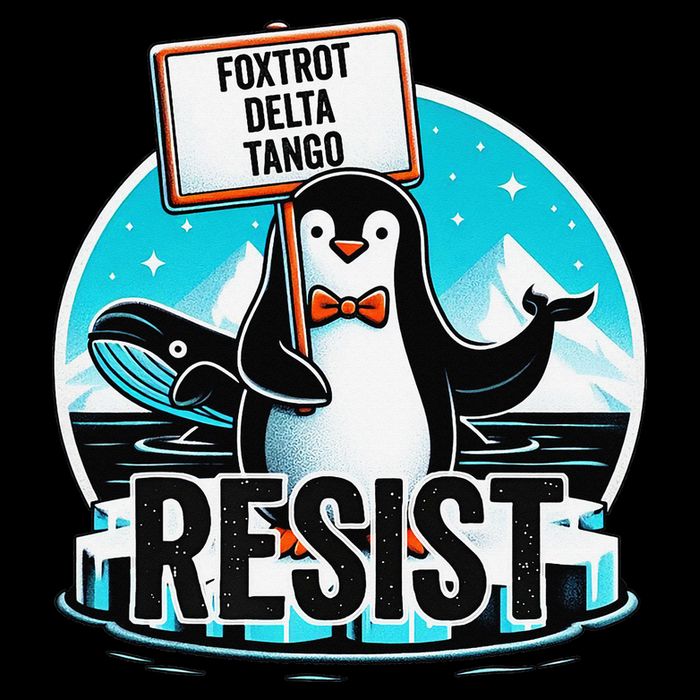 Penguin Resist Funny Foxtrots Deltas Tangos Flat Bill Trucker Hat
