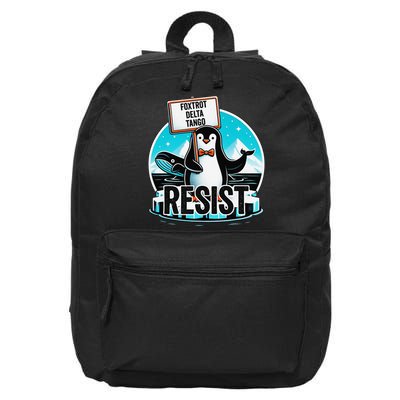 Penguin Resist Funny Foxtrots Deltas Tangos 16 in Basic Backpack