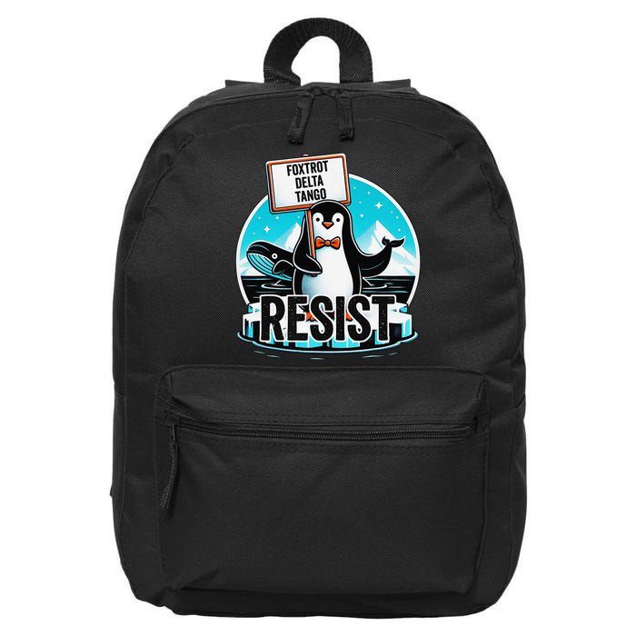 Penguin Resist Funny Foxtrots Deltas Tangos 16 in Basic Backpack