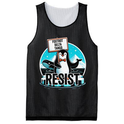 Penguin Resist Funny Foxtrots Deltas Tangos Mesh Reversible Basketball Jersey Tank
