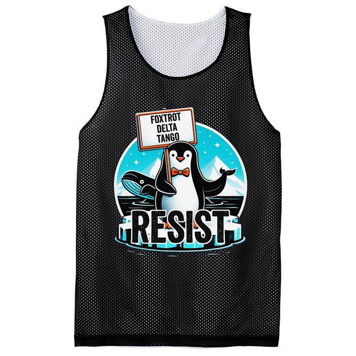 Penguin Resist Funny Foxtrots Deltas Tangos Mesh Reversible Basketball Jersey Tank