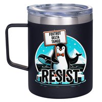 Penguin Resist Funny Foxtrots Deltas Tangos 12oz Stainless Steel Coffee Mug