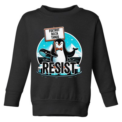 Penguin Resist Funny Foxtrots Deltas Tangos Toddler Sweatshirt