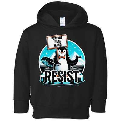 Penguin Resist Funny Foxtrots Deltas Tangos Toddler Hoodie