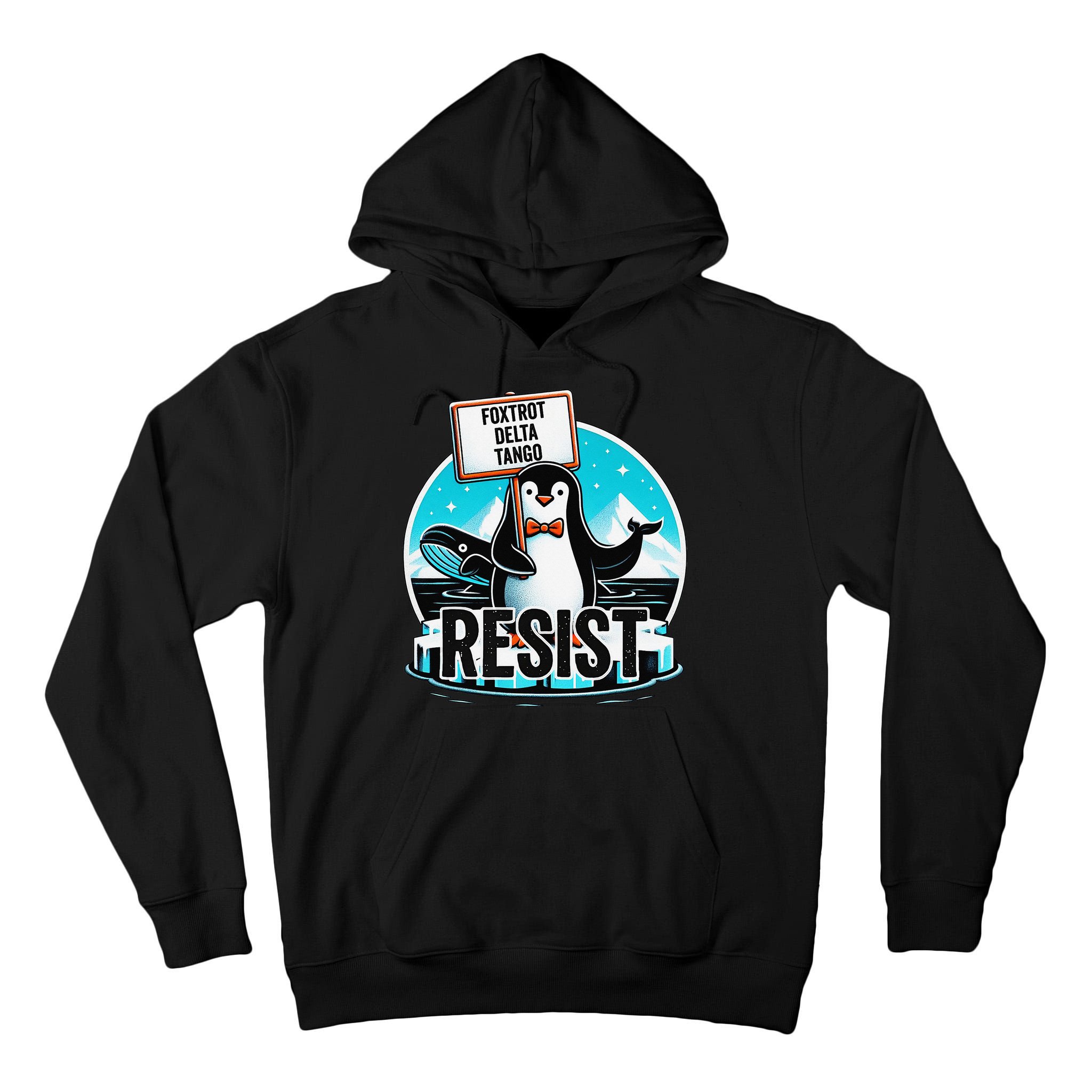 Penguin Resist Funny Foxtrots Deltas Tangos Tall Hoodie
