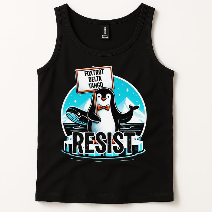 Penguin Resist Funny Foxtrots Deltas Tangos Tank Top
