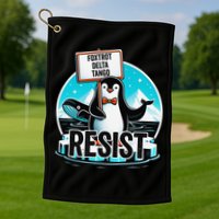 Penguin Resist Funny Foxtrots Deltas Tangos Golf Towel