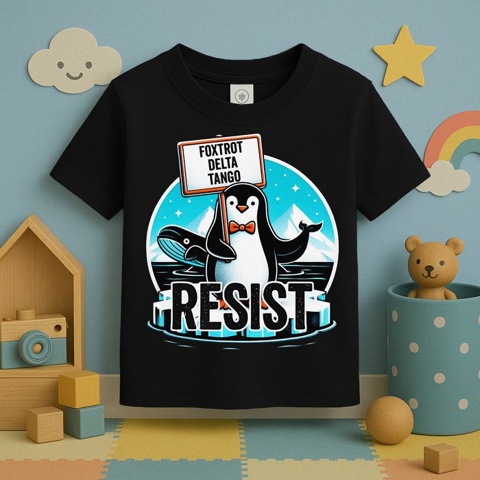 Penguin Resist Funny Foxtrots Deltas Tangos Toddler T-Shirt