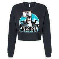Penguin Resist Funny Foxtrots Deltas Tangos Cropped Pullover Crew