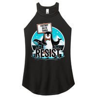 Penguin Resist Funny Foxtrots Deltas Tangos Women's Perfect Tri Rocker Tank