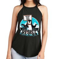 Penguin Resist Funny Foxtrots Deltas Tangos Women's Perfect Tri Rocker Tank