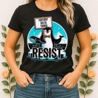 Penguin Resist Funny Foxtrots Deltas Tangos Womens T-Shirt