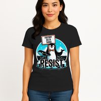 Penguin Resist Funny Foxtrots Deltas Tangos Womens T-Shirt