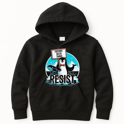 Penguin Resist Funny Foxtrots Deltas Tangos Kids Hoodie