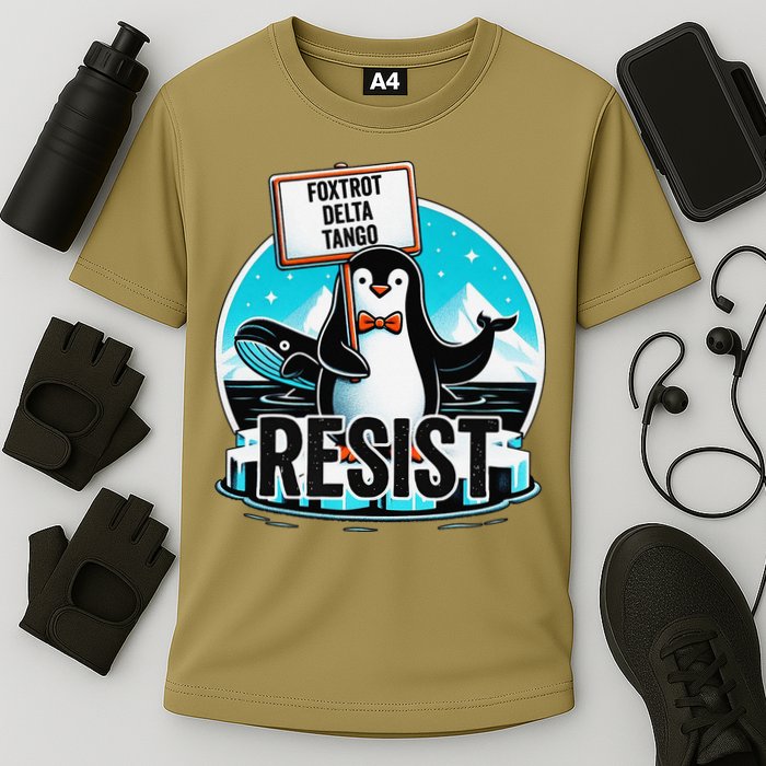 Penguin Resist Funny Foxtrots Deltas Tangos Performance Shirt