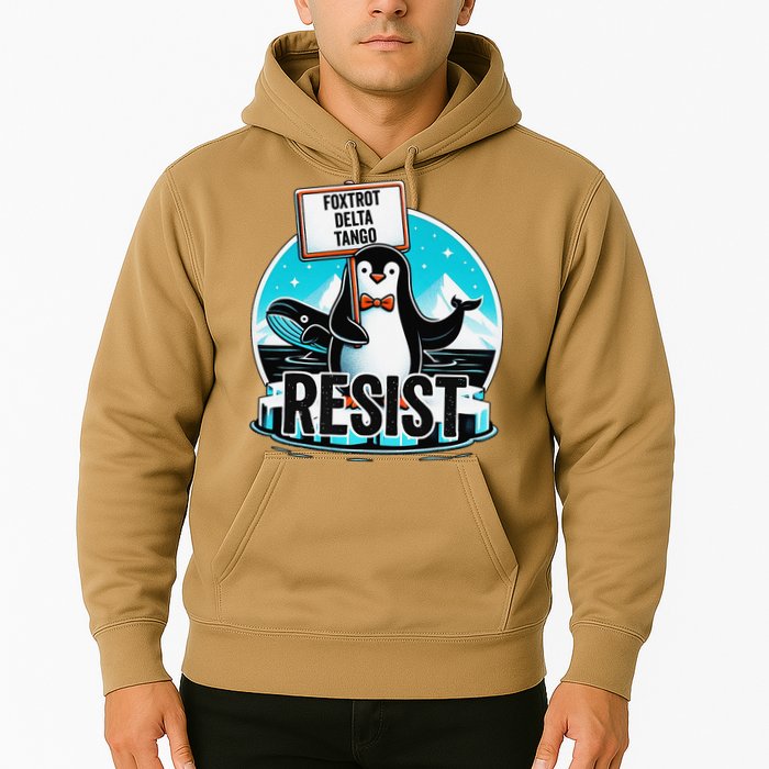 Penguin Resist Funny Foxtrots Deltas Tangos Hoodie