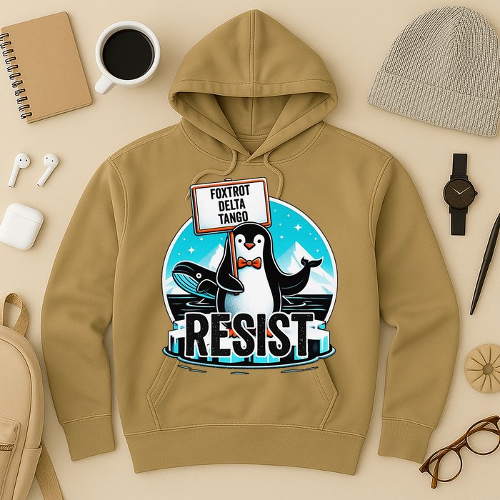 Penguin Resist Funny Foxtrots Deltas Tangos Hoodie