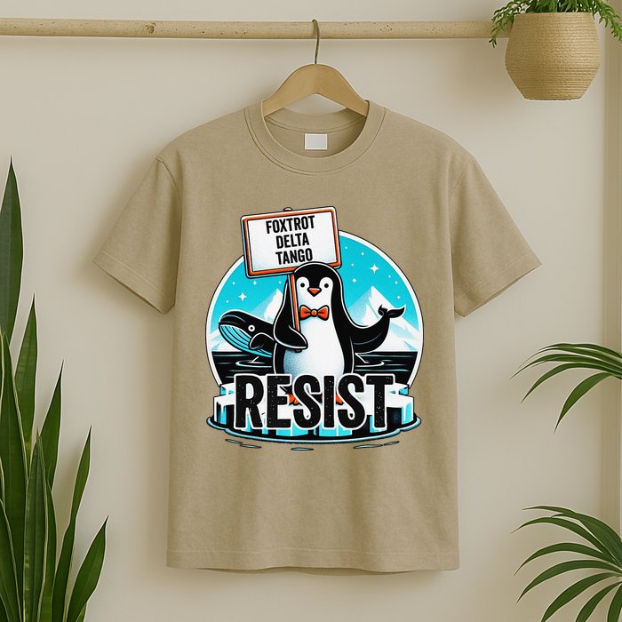 Penguin Resist Funny Foxtrots Deltas Tangos T-Shirt