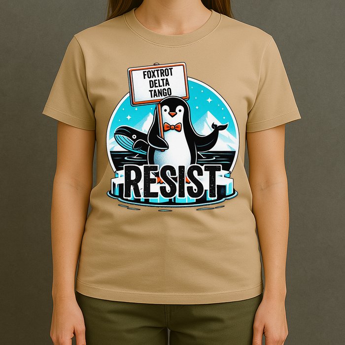Penguin Resist Funny Foxtrots Deltas Tangos T-Shirt