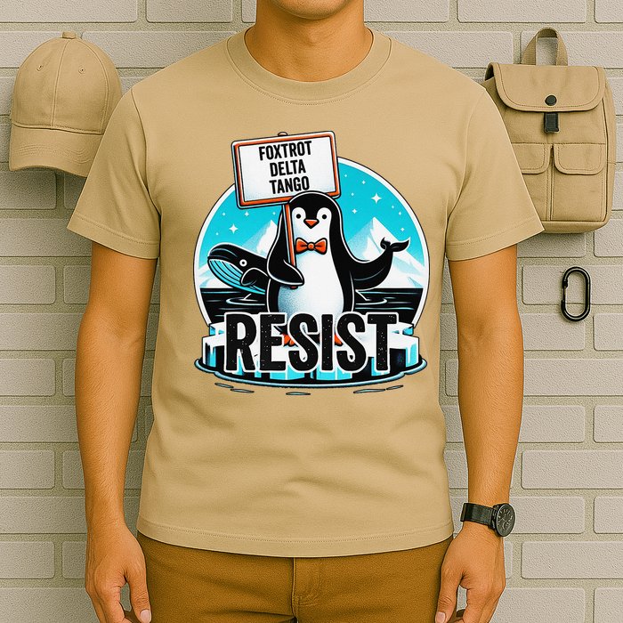 Penguin Resist Funny Foxtrots Deltas Tangos T-Shirt