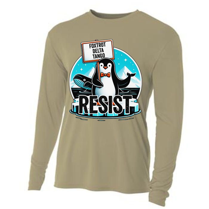 Penguin Resist Funny Foxtrots Deltas Tangos Cooling Performance Long Sleeve Crew