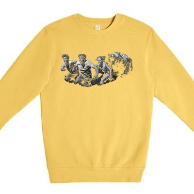 People Running From Bear Premium Crewneck Sweatshirt