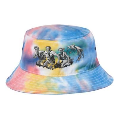 People Running From Bear Tie Dye Newport Bucket Hat