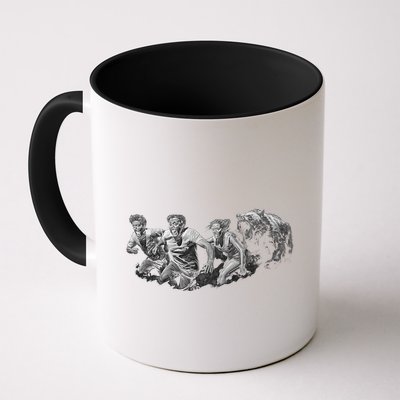 People Running From Bear Mug