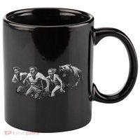 People Running From Bear 11oz C Handle Ceramic Mug