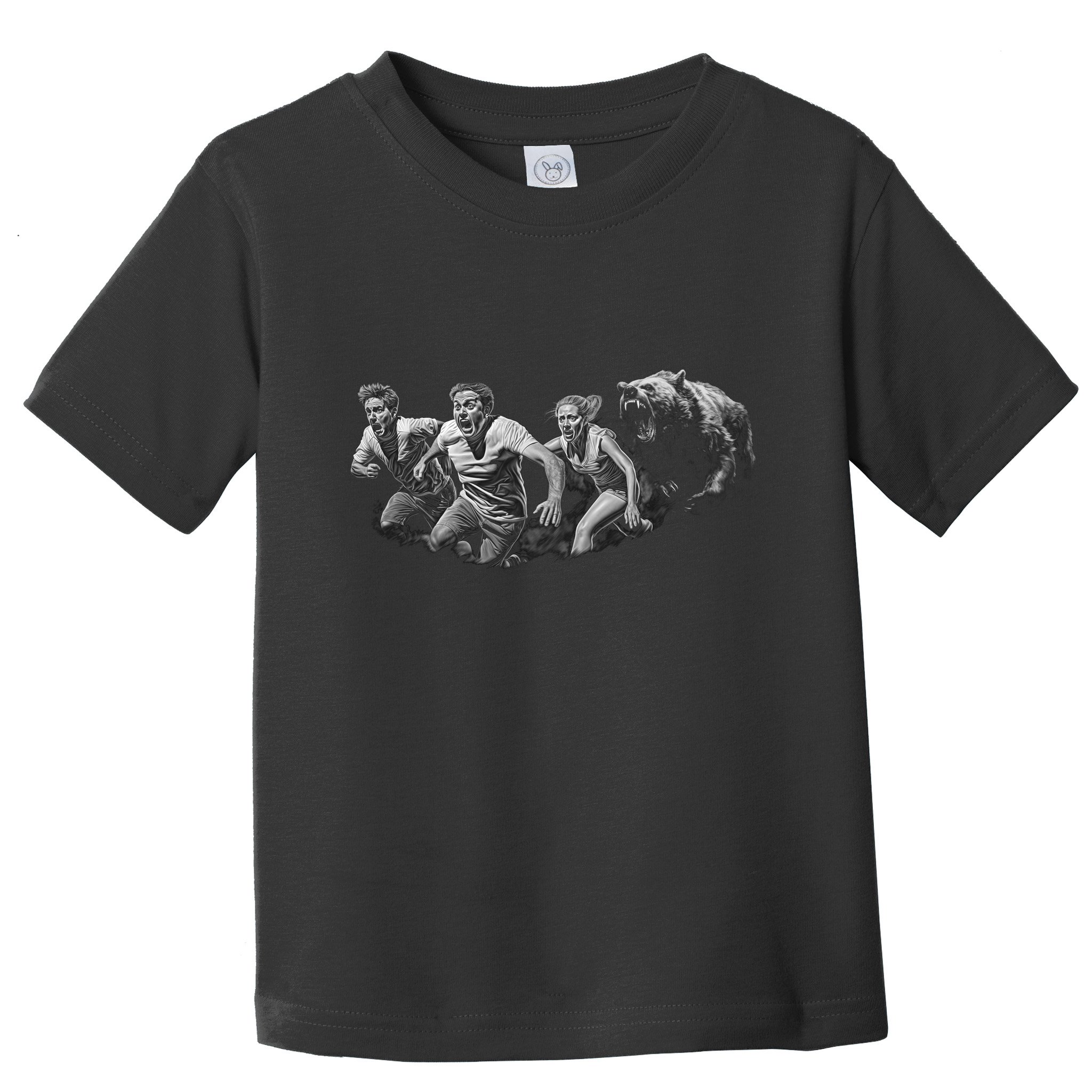 People Running From Bear Toddler T-Shirt