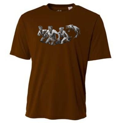 People Running From Bear Cooling Performance Crew T-Shirt