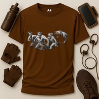 People Running From Bear Performance Shirt