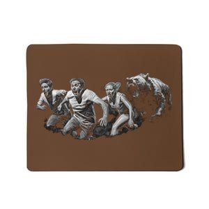 People Running From Bear Mousepad