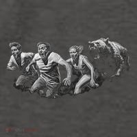 People Running From Bear Vector Backpack