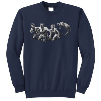 People Running From Bear Sweatshirt